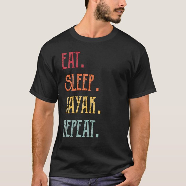 Camiseta Comer Sleep Kayak Repetir (Anverso)