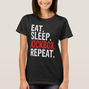 Camiseta Comer Sleep Kickbox Ripetere Kickboxing Kickboxing