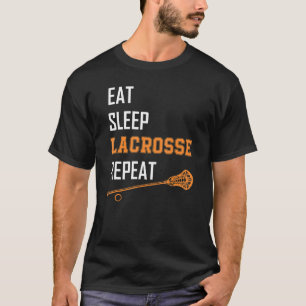 Camiseta Comer Sleep Lacrosse Repetir Lax Lacrosse Chicas N
