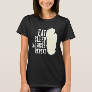 Camiseta Comer Sleep Lacrosse Repetir Niños Lax Equipo Depo