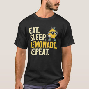 Camiseta Comer Sleep Lemonade Repetir limón de cartón para