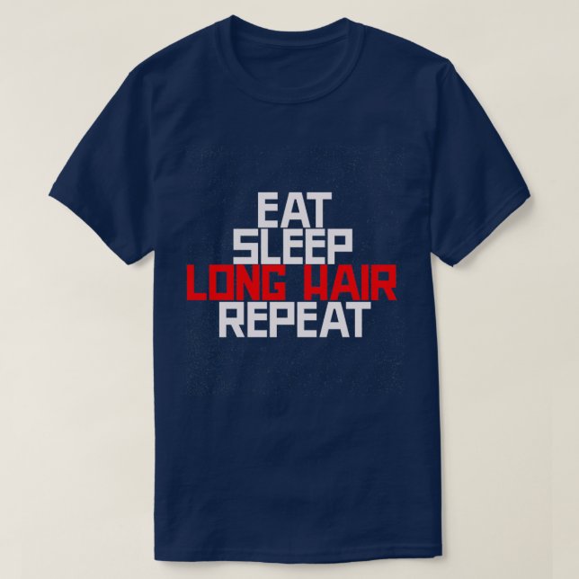 Camiseta Comer Sleep Long Hair Repetir Unisex (Diseño del anverso)