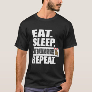 Camiseta Comer Sleep Love Goldendoodles Repetir Perro Anima