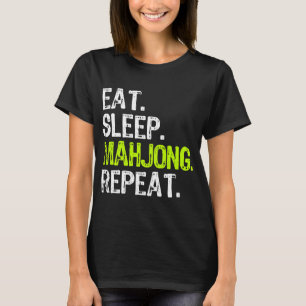 Camiseta Comer Sleep Mahjong Repeat Player Funny