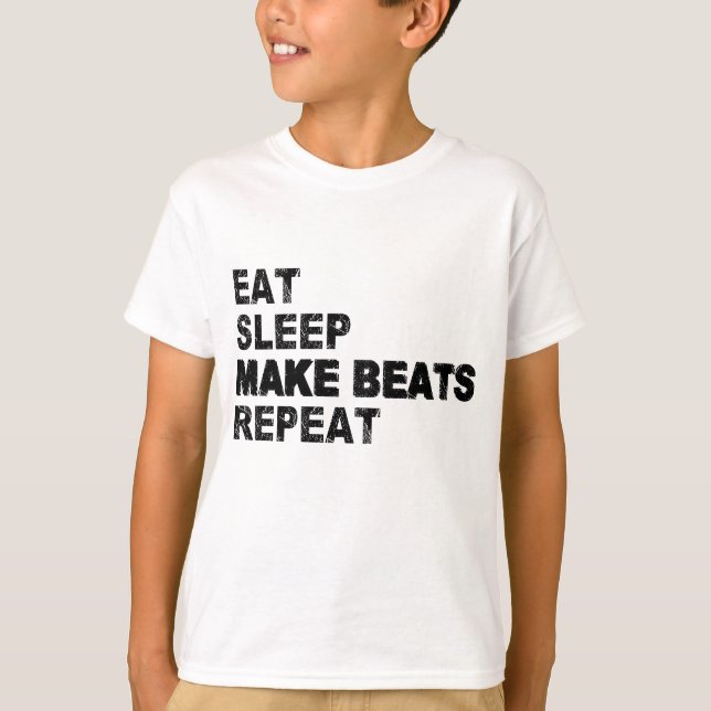 Camiseta Comer Sleep Make Beats Repetir (Anverso)