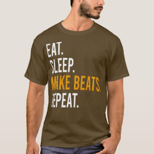 Camiseta Comer Sleep Make Beats Repetir Regalo De Música La