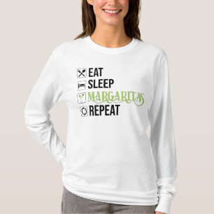 Camiseta Comer Sleep Margaritas Repetir