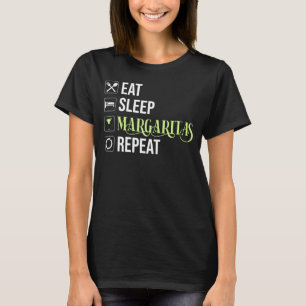 Camiseta Comer Sleep Margaritas Repetir