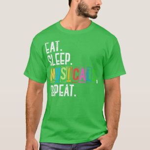 Camiseta Comer Sleep Musical Repetir música