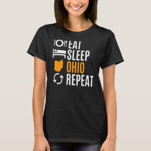 Camiseta Comer Sleep Ohio Repetir