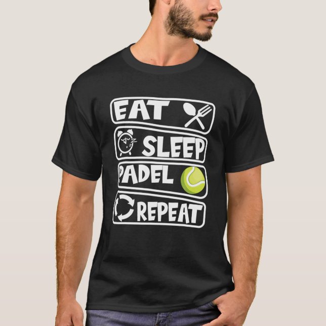 Camiseta Comer Sleep Padel Sport Padel interior Padel Tenni (Anverso)