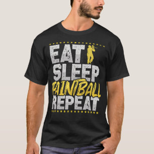 Camiseta Comer Sleep Paintball Repetir Airsoft Paintball