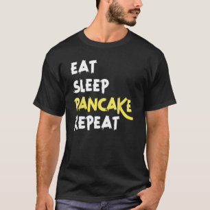 Camiseta Comer Sleep Pancake Repetir Funny Ofensivo Lineman