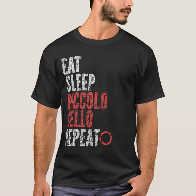 Camiseta Comer Sleep Piccolo Repetir (Anverso)