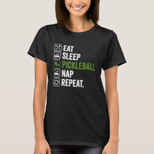Camiseta Comer Sleep Pickleball Nap Repeat