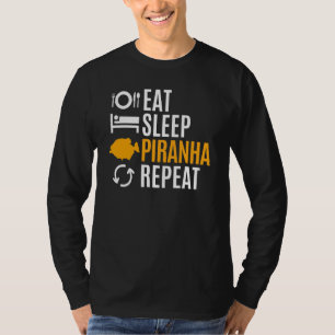 Camiseta Comer Sleep Piranha Repetir