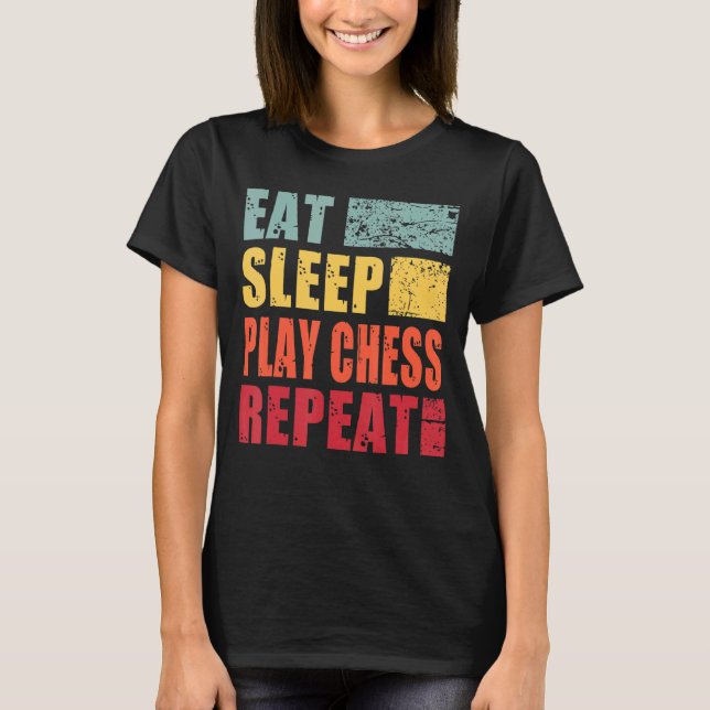Camiseta Comer Sleep Play Chees Repetir (Anverso)