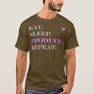 Camiseta Comer Sleep Produce Repetir Productor De Música Ba