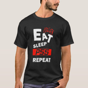 Camiseta Comer Sleep Ps5 Repetir Para Videojuego