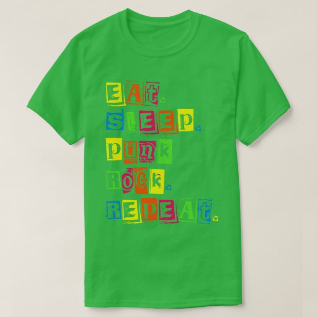 Camiseta Comer Sleep Punkrock Repetir (Diseño del anverso)