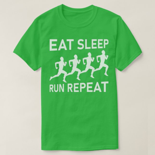 Camiseta Comer Sleep Run Repeat Runner Gift Marathon (Diseño del anverso)