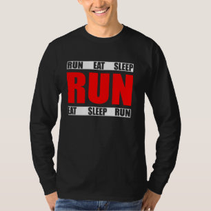 Camiseta Comer Sleep Run Repetir Funny Runner Cita
