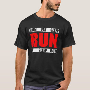 Camiseta Comer Sleep Run Repetir Funny Runner Cita