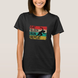 Camiseta Comer Sleep Run Repetir Retro Jogging Endurance Sp