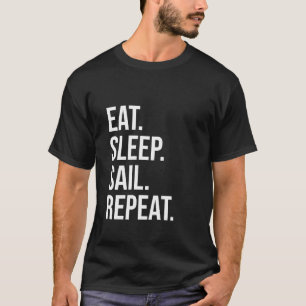 Camiseta Comer Sleep Sail Repeat Funny