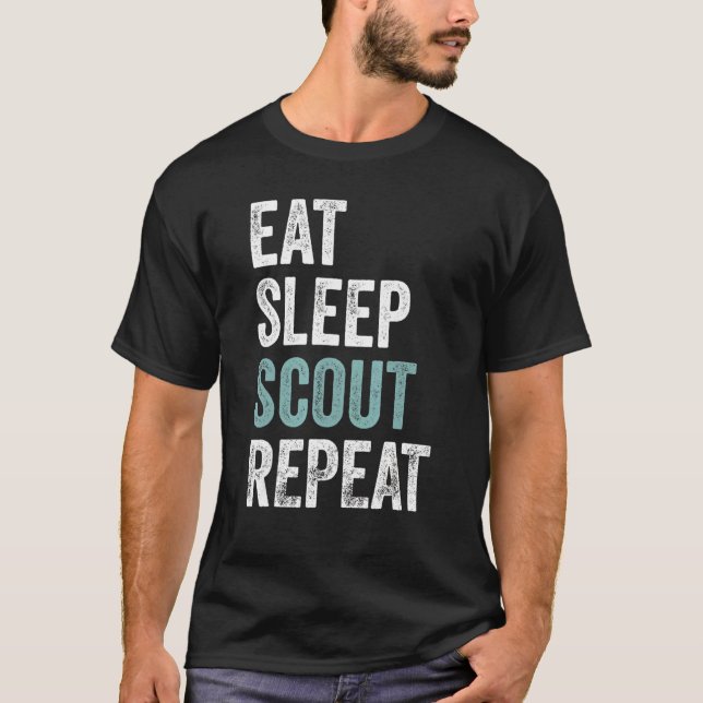 Camiseta Comer Sleep Scout Boy Scouts Leader Scout (Anverso)