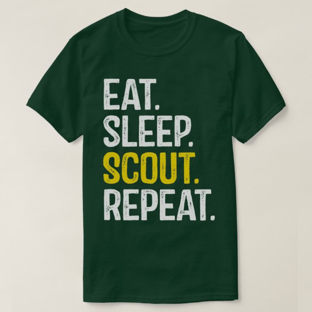 Camiseta Comer Sleep Scout Repetir (Diseño del anverso)