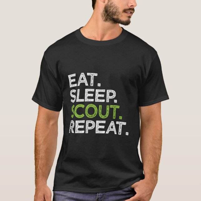 Camiseta Comer Sleep Scout Repetir Cub Amo Scouader (Anverso)