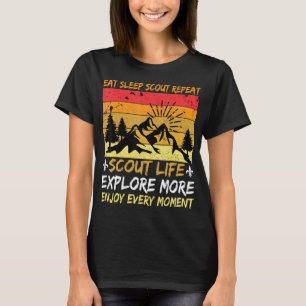 Camiseta Comer Sleep Scout Repetir el aumento de preocupaci