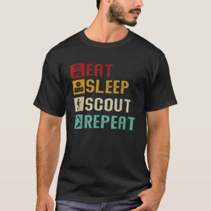Camiseta Comer Sleep Scout Repetir el regalo de los amantes