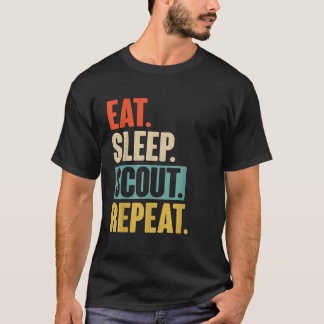 Camiseta Comer Sleep Scout Repetir el Scouts Retro Vintage
