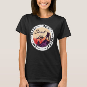 Camiseta Comer Sleep Scout Repetir Mejor Scout Life Senderi