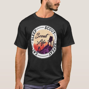 Camiseta Comer Sleep Scout Repetir Mejor Scout Life Senderi