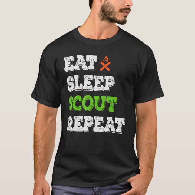 Camiseta Comer Sleep Scout Repetir Scouts (Anverso)