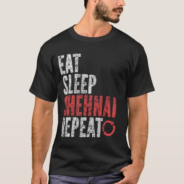 Camiseta Comer Sleep Shehnai Repetir (Anverso)