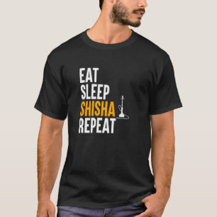 Camiseta Comer Sleep Shisha Repetir - Nuez de humo de tuber