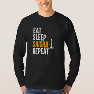 Camiseta Comer Sleep Shisha Repetir - Nuez de humo de tuber
