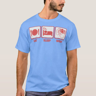Camiseta Comer Sleep Shoot Fotógrafo gracioso 1
