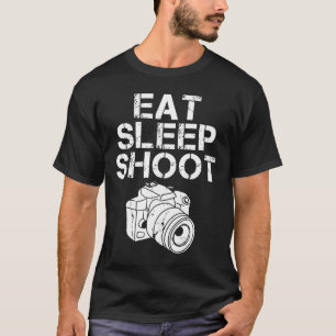 Camiseta Comer Sleep Shoot Funny Fotografía de cámara