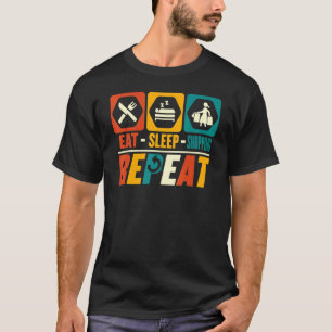 Camiseta Comer Sleep Shopping Repetir la compra
