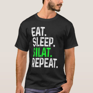 Camiseta Comer Sleep Silat Repetir Combate de Artes Marcial