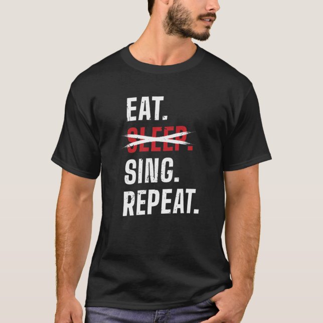 Camiseta Comer Sleep Sing Repetir Opera-Singer Premium (Anverso)