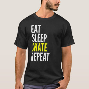 Camiseta Comer Sleep Skate Repetir el Amante del Skateboard