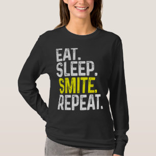 Camiseta Comer Sleep Smite Repetir Funny Tabletop Rolling G