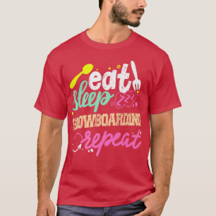Camiseta Comer Sleep Snowboarding Repetir Snowboard