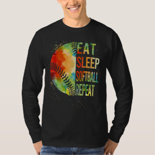 Camiseta Comer Sleep Softball Repetir Catcher Pitcher Youth